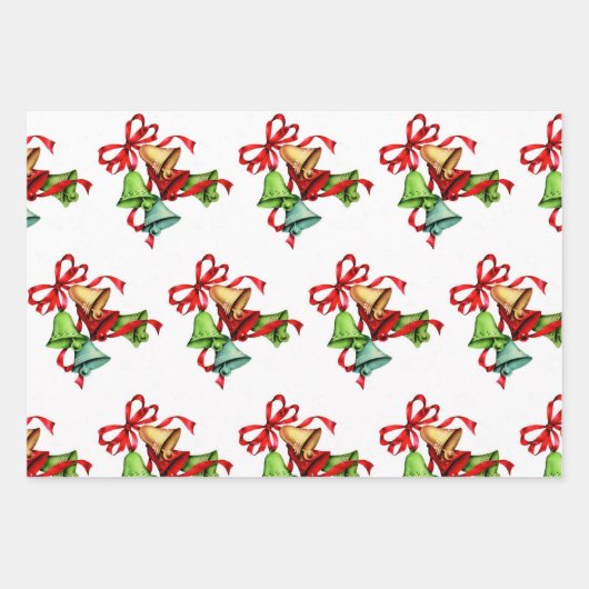 Red Green Jingle Bells Inpakpapier Vel (Voorkant)