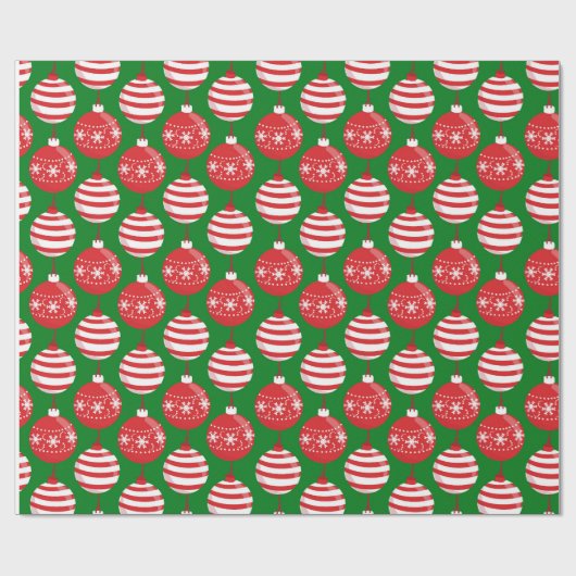 Red Green Jingle Bells kerst Cadeaupapier (Vlak)