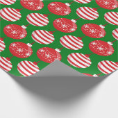Red Green Jingle Bells kerst Cadeaupapier (Hoek)