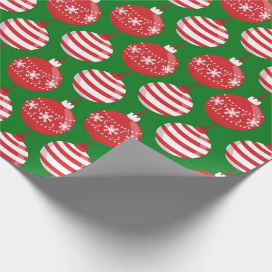 Red Green Jingle Bells kerst Cadeaupapier (Hoek)