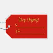 Red Green Joyoux Noel Cadeaulabel (Achterkant Horizontaal)