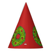 Red Green Kerstkoekje Holly Berry Wreath Xmas Feesthoedjes (Links)