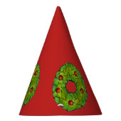 Red Green Kerstkoekje Holly Berry Wreath Xmas Feesthoedjes (Rechts)