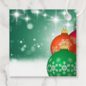 Red Green Kerstmis Baubles Winter Wonderland Bedankjes Labels (Achterkant)