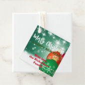 Red Green Kerstmis Baubles Winter Wonderland Bedankjes Labels (In situ)