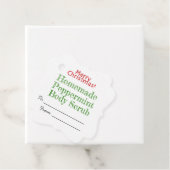 Red Green Kerstmis Peppermint Body Scrub Spa Bedankjes Labels (In situ)