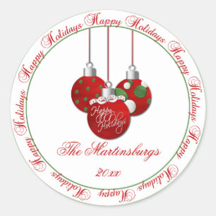 Red Green Kerstmis Prettige feestdagen Sticker