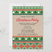 Red Green Kerstmis Ugly Sweater Corporate Party  Kaart (Voorkant)