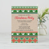 Red Green Kerstmis Ugly Sweater Corporate Party  Kaart (Staand voorkant)