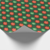 Red Green Kerstval blaast feestelijke feestdagen Cadeaupapier (Hoek)