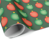 Red Green Kerstval blaast feestelijke feestdagen Cadeaupapier (Rol Hoek)