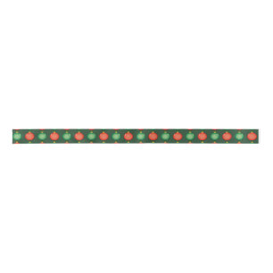 Red Green Kerstval blaast feestelijke feestdagen Satijnen Lint