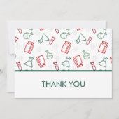 Red Green Laboratory Science Business Logo Bedankkaart (Voorkant)