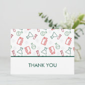 Red Green Laboratory Science Business Logo Bedankkaart (Staand voorkant)