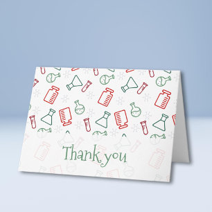 Red Green Laboratory Science Christmas Dank u Kaart