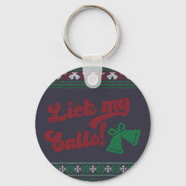 Red Green Lick My Balls Ugly kerst Sleutelhanger