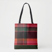Red Green Madras Pset Canvas tas (Voorkant)