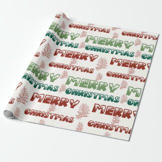 Red Green Merry kerst Cadeaupapier