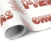 Red Green Merry kerst Cadeaupapier (Rol Hoek)