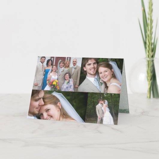 Red Green Merry-kerstkaart met uw foto Feestdagen Kaart (Achterkant)