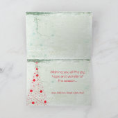 Red Green Merry-kerstkaart met uw foto Feestdagen Kaart (Binnen)