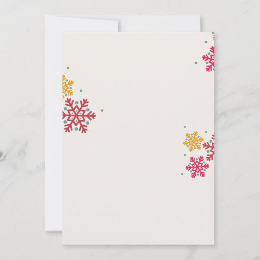 Red Green Minimalist Christmas Party Invitation  Kaart (Achterkant)