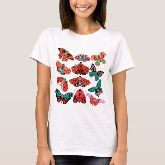 Red Green Moth en Butterfly T-Shirt (Voorkant)