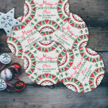 Red Green Nordic Folk Motifs op Linen Kerstmis