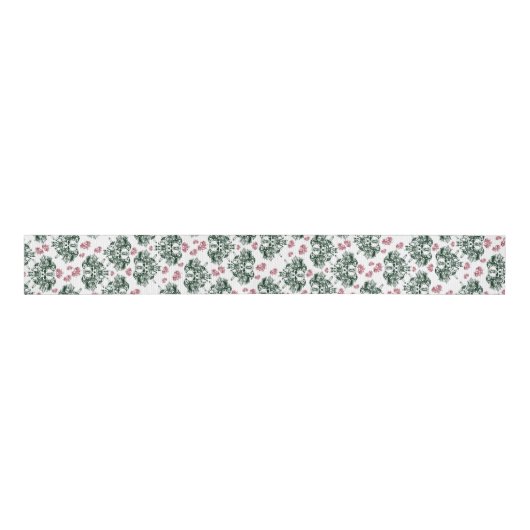 Red & Green O'Kane Ribbon Grosgrain Lint (Voorkant)