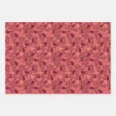 Red Green Orange Christmas Forest Village Inpakpapier Vel (Voorkant 2)