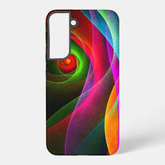 Red Green Orange Modern Abstract Art Pattern #22 Samsung Galaxy Hoesje (Achterkant)