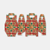 Red Green Oranje Yellow Azulejos Floral Pattern Bedankdoosjes (Uitgevouwen)