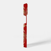 Red Green Oranje Yellow Azulejos Floral Pattern iPhone Hoesje (Rechterkant)