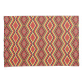 Red Green Oranje Yellow Black Tribal Art Pattern Kussensloop (Voorkant-Rechts)