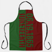 Red Green Pan African June 19 Juneteenth Schort (Voorkant)