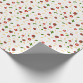 Red Green Pasta Tomato Basil  Cadeaupapier (Hoek)