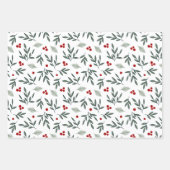 Red Green Peace and Joy Winter Holiday Wrapping Pa Inpakpapier Vel (Voorkant)