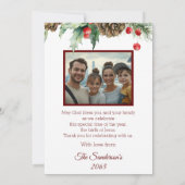 Red Green Photo Peace Dove Christian Christmas Feestdagenkaart (Achterkant)