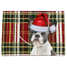 Red Green Plaid Boston Terrier Hondenliefhebber Va Groot Cadeauzakje