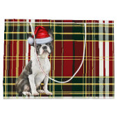 Red Green Plaid Boston Terrier Hondenliefhebber Va Groot Cadeauzakje (Achterkant)
