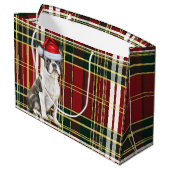 Red Green Plaid Boston Terrier Hondenliefhebber Va Groot Cadeauzakje (Achterkant Gekanteld)