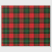 Red Green Plaid Buffalo Check Christmas Holiday Cadeaupapier (Vlak)