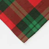 Red Green Plaid Buffalo Check Photo Christmas  Fleece Deken (Hoek)