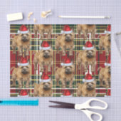Red Green Plaid Cairn Terrier Kerstvakantie Tissuepapier (Craft)