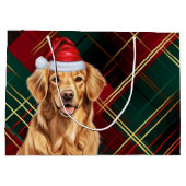 Red Green Plaid Golden Retriever Hondenliefhebber Groot Cadeauzakje (Achterkant)