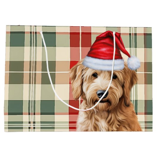 Red Green Plaid Goldendoodle Hondenliefhebber Vaka Groot Cadeauzakje (Achterkant)