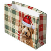 Red Green Plaid Goldendoodle Hondenliefhebber Vaka Groot Cadeauzakje (Achterkant Gekanteld)