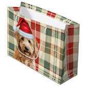 Red Green Plaid Goldendoodle Hondenliefhebber Vaka Groot Cadeauzakje (Voorkant Gekanteld)
