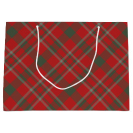 Red Green Plaid Holiday Gift Bag Groot Cadeauzakje