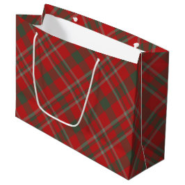 Red Green Plaid Holiday Gift Bag Groot Cadeauzakje